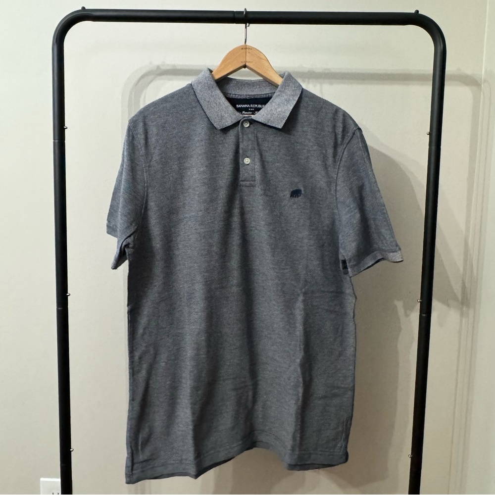 LARGE BLUE BANANA REPUBLIC POLO